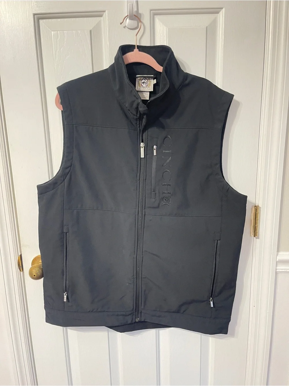 Cinch® Black Solid Bonded Vest | Men's Large Softshell Western